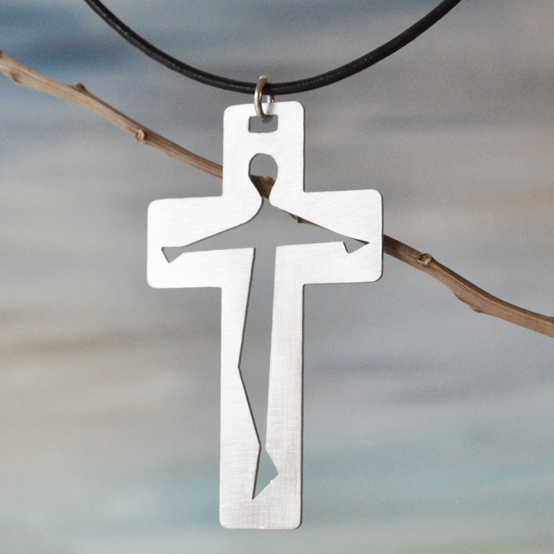 Crucifix Cross Necklace in Stainless Steel