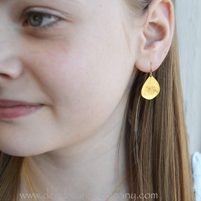 Petal Earrings in Sterling Silver or Gold