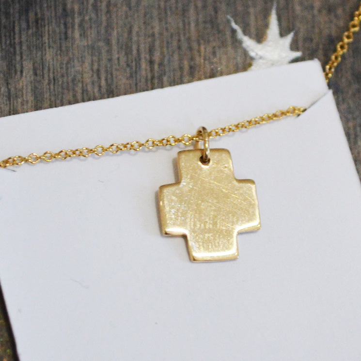 14K Gold Greek Cross - One of a Kind