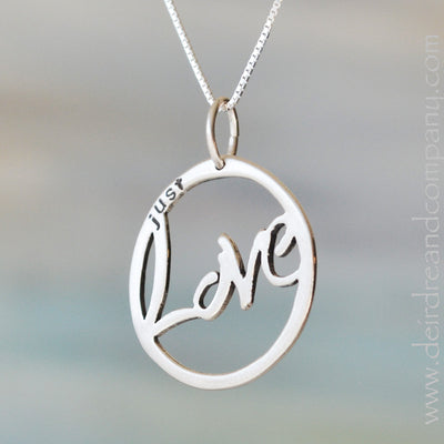 Just Love Sterling Pendant on Silver Chain