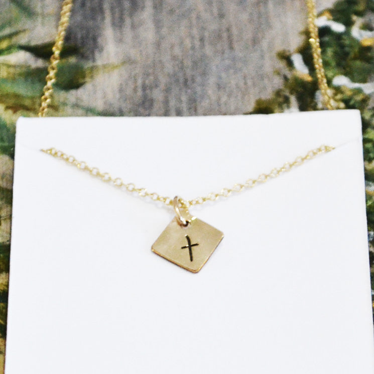 Tiny Gold Cross - One of a Kind