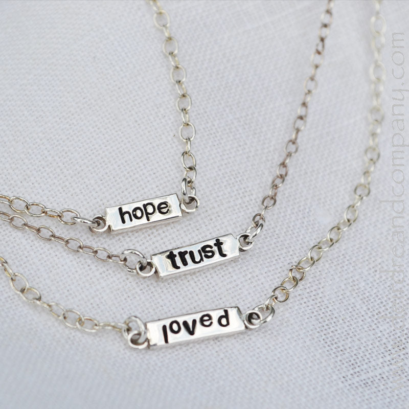 Itty Bitty Bracelets with Dangly Custom Word Charms