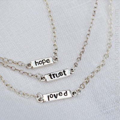 Itty Bitty Bracelets with Dangly Custom Word Charms